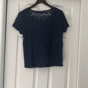 Forever 21 navy lace top